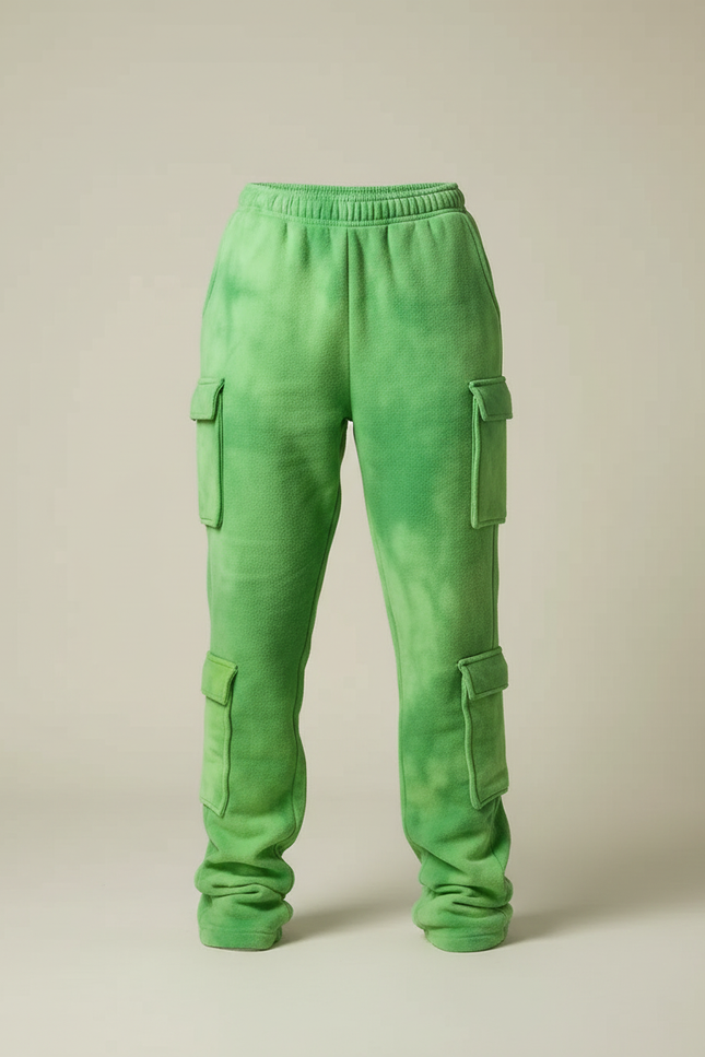 Pantalon Cargo Velours Femme - Vert Molleton - vue 3
