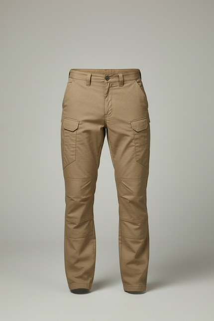 Pantalon Cargo Homme Kaki Multipoches Tactique Résistant - Polyester - vue 3