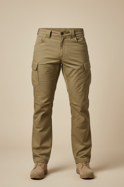 Pantalon Cargo Kaki Coton Ample Renforcé Homme - vue 3