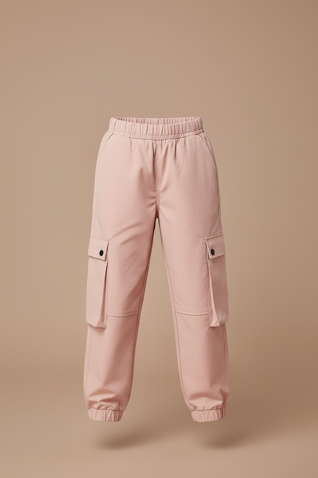 Pantalon Cargo Rose Ample Enfant Thermique - Polyester - vue 3