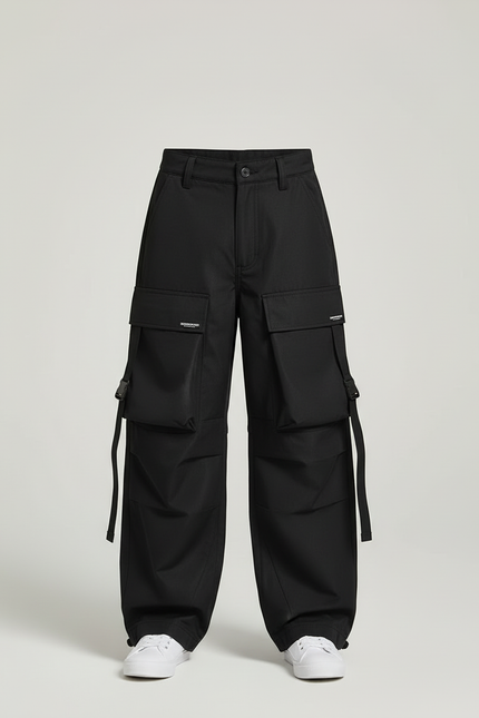 Pantalon Snowboard Cargo - Noir Polyester - vue 3