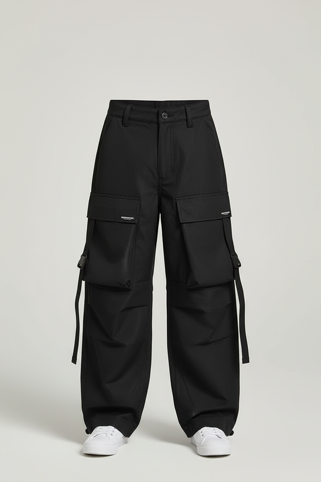 Pantalon Snowboard Cargo - Noir Polyester - vue 3