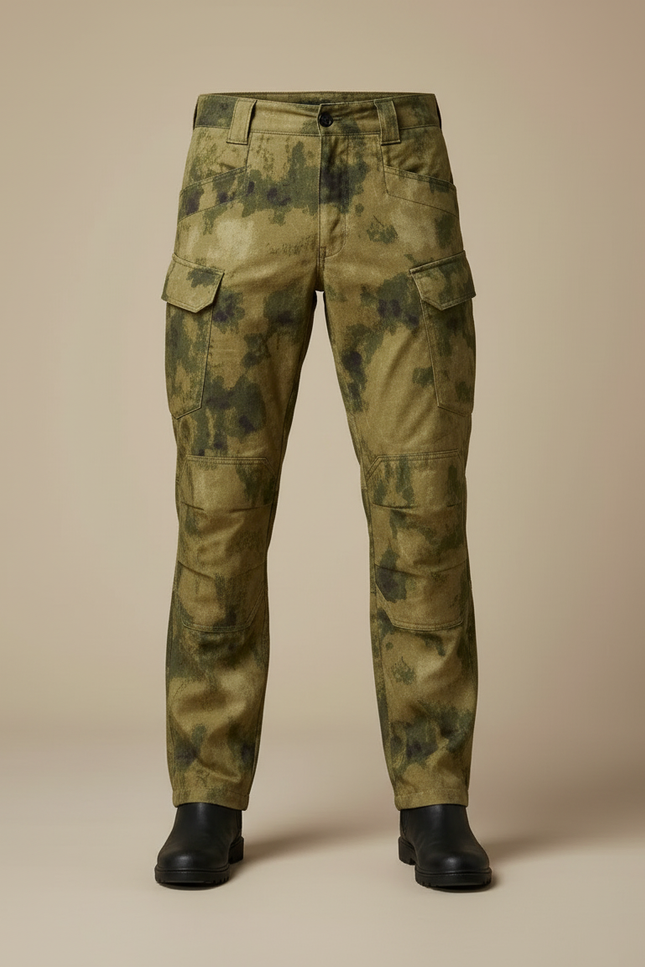 Pantalon Cargo Camo - Kaki Toile - vue 3