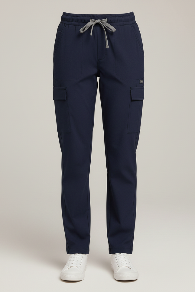 Pantalon Cargo Bleu Marine Cordon Élastique Enfant - Polyester - vue 3