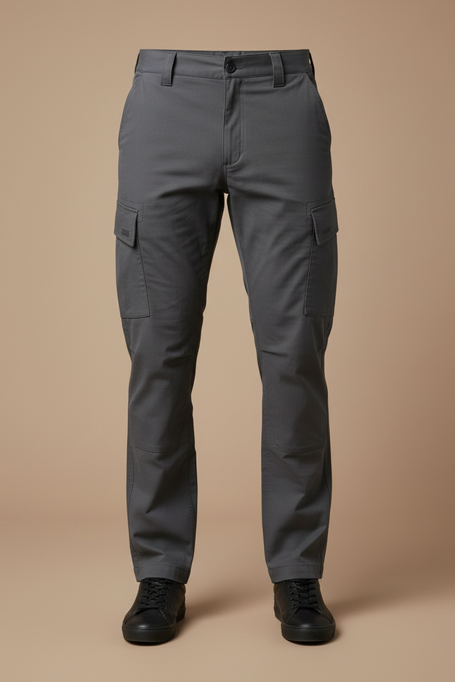 Pantalon Cargo Gris Décontracté Multi-Poches Homme Tendance - Toile - vue 3