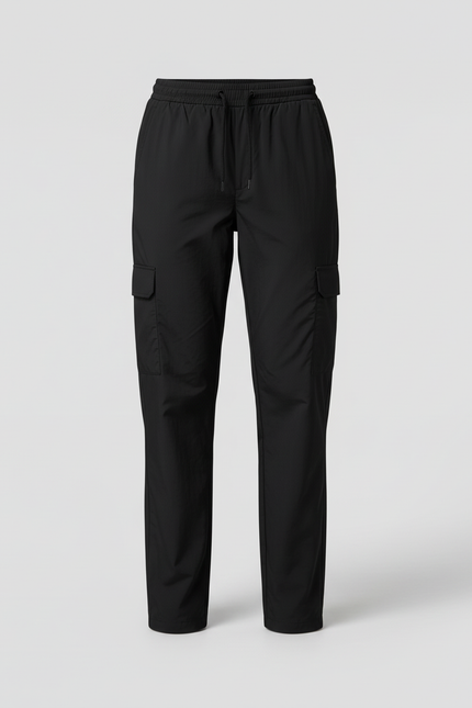 Pantalon Cargo Zippé - Noir Polyester - vue 3