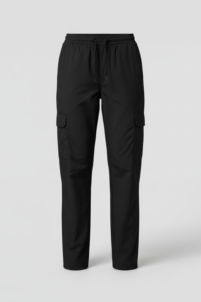 Pantalon Cargo Zippé - Noir Polyester - vue 3