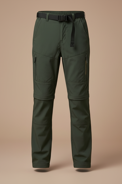 Pantalon Cargo Vert Kaki Convertible Léger Enfant - Polyester - vue 3