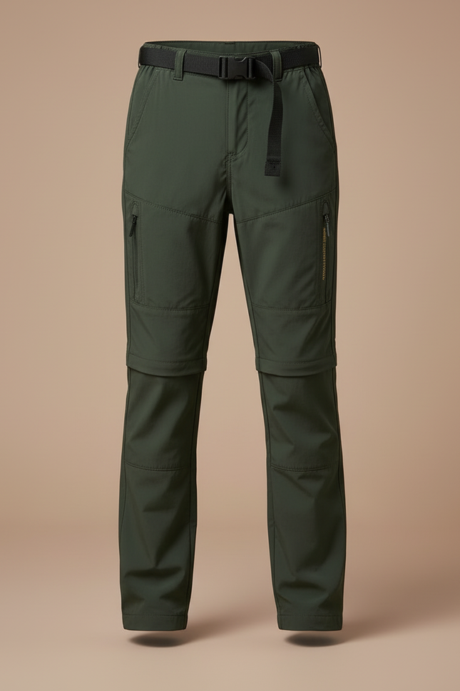 Pantalon Cargo Vert Kaki Convertible Léger Enfant - Polyester - vue 3