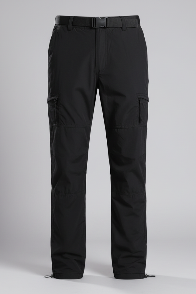 Pantalon Cargo Noir Décontracté Ample Homme Multipoches - Polyester - vue 3