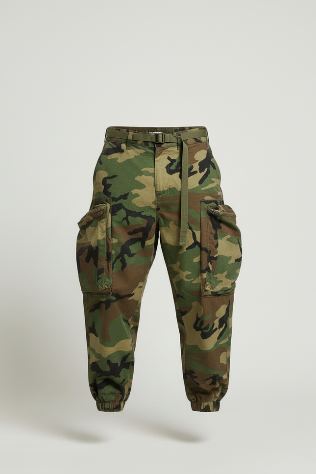 Pantalon Cargo Camouflage Militaire Ample Multipoches Streetwear Homme - Imprimé Toile - vue 3