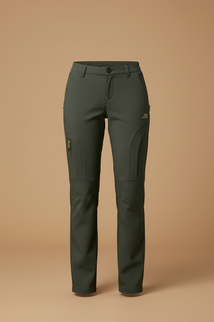 Pantalon Cargo Femme Vert Imperméable Randonnée Polaire - Kaki Polyester - vue 3
