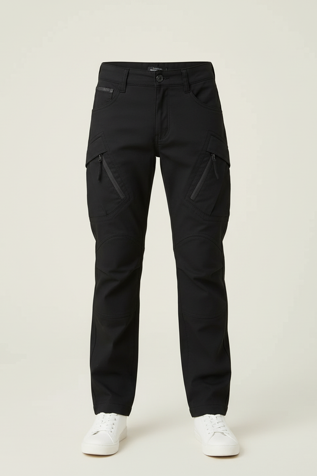 Pantalon Cargo Noir Enfant Coton Multi-Poches - Toile - vue 3