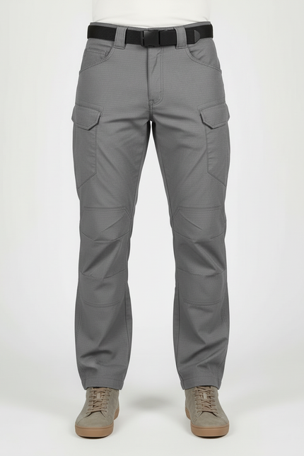 Pantalon Cargo Gris Tactique Multipoches Homme Durable - Polyester - vue 3