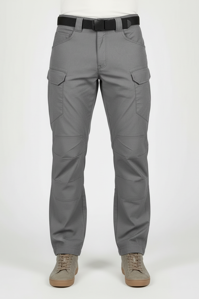 Pantalon Cargo Gris Tactique Multipoches Homme Durable - Polyester - vue 3