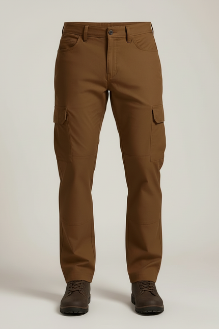 Pantalon Cargo Marron Homme Tactique Multi-Poches Respirant - Polyester - vue 3