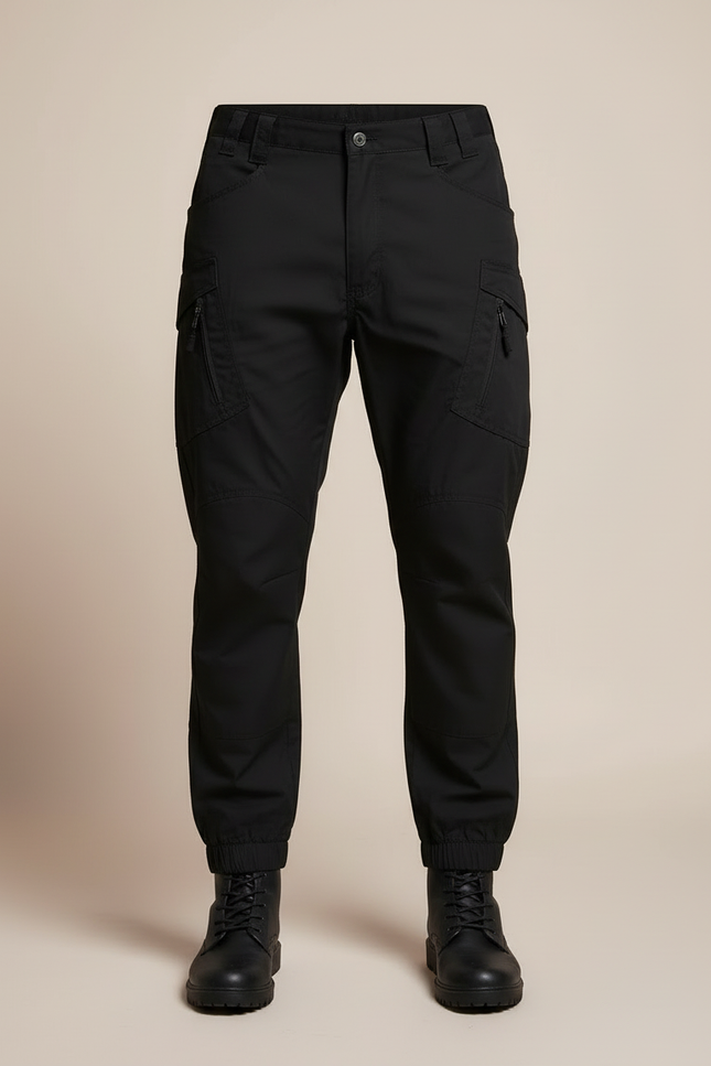 Pantalon Cargo Noir Homme Jogger Multi-Poches Tactique - Polyester - vue 3