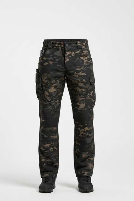 Pantalon Cargo Camouflage Multipoches Confortable Homme - Multicolore Toile - vue 3