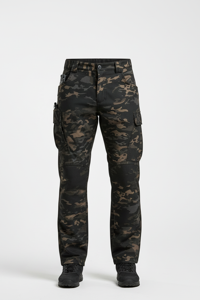 Pantalon Cargo Camouflage Multipoches Confortable Homme - Multicolore Toile - vue 3