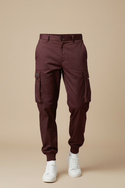Pantalon Cargo Bordeaux Homme - Polyester - vue 3