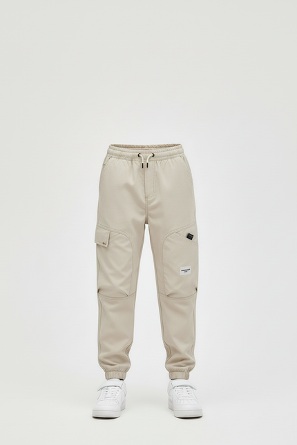 Pantalon Cargo Beige Coton Multipoches Enfant - vue 3