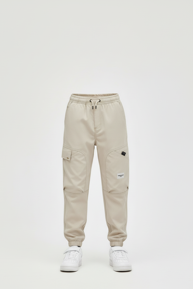Pantalon Cargo Beige Coton Multipoches Enfant - vue 3