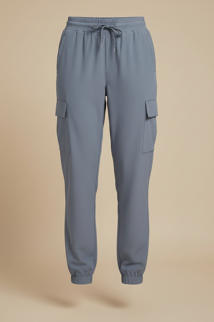 Pantalon Cargo Femme Gris Jogger Léger Décontracté - Polyester - vue 3