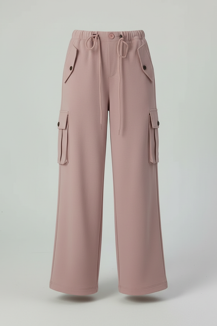 Pantalon Cargo Rose Ample Décontracté Fille - Molleton - vue 3