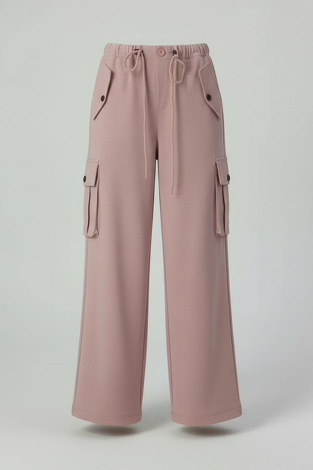 Pantalon Cargo Rose Ample Décontracté Fille - Molleton - vue 3
