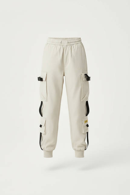 Pantalon Cargo Beige Multipoches Décontracté Fille - Toile - vue 3
