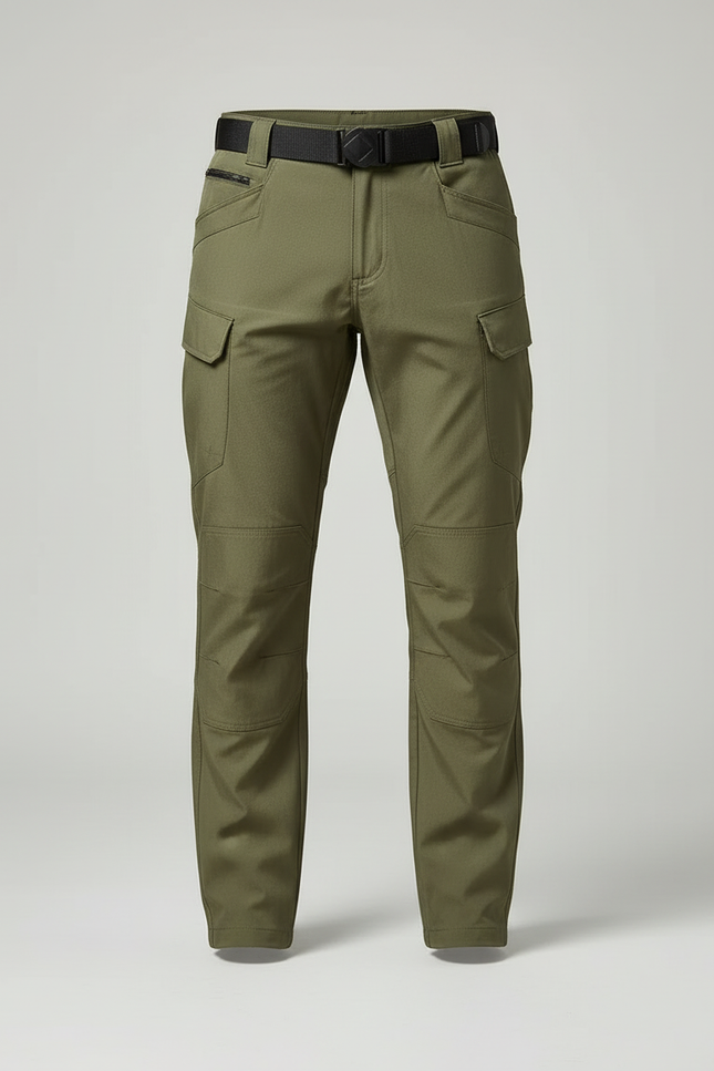 Pantalon Cargo Vert Tactique Multipoches Homme - Kaki Polyester - vue 3