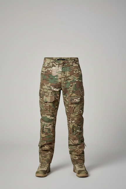 Pantalon Cargo Camouflage Militaire Enfant Tactique Robuste - Imprimé Toile - vue 3