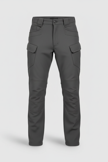 Pantalon Cargo Gris Imperméable Tactique Multipoches Homme - Polyester - vue 3