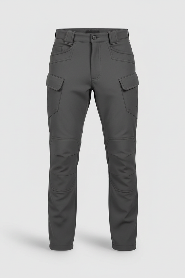 Pantalon Cargo Gris Imperméable Tactique Multipoches Homme - Polyester - vue 3