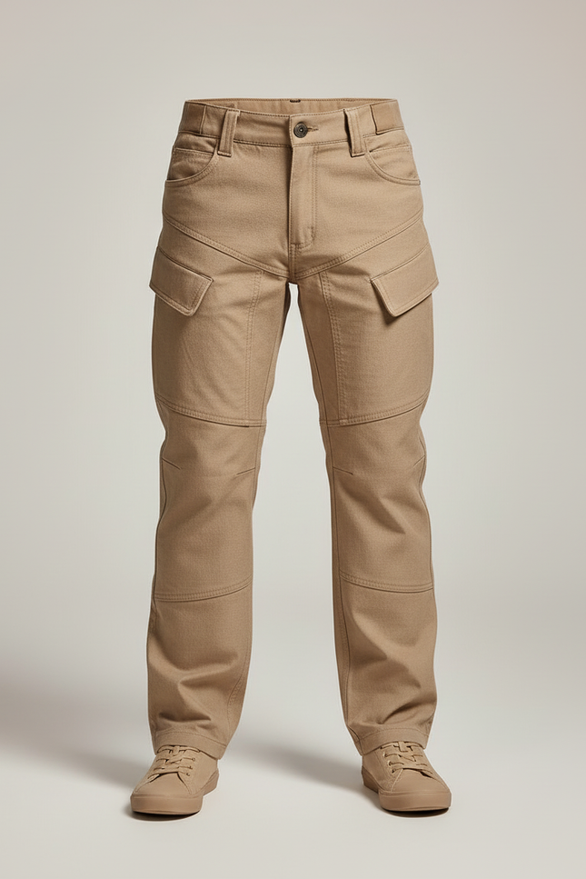 Pantalon Cargo Beige Enfant Robuste Multi-Poches - Toile - vue 3