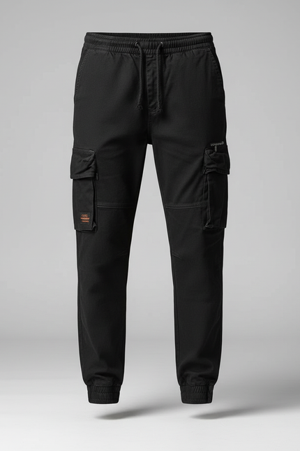 Pantalon Slim Cargo - Noir Toile - vue 3