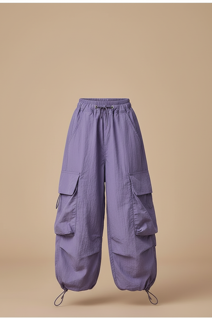 Pantalon Cargo Fille Violet Parachute - Polyester - vue 3