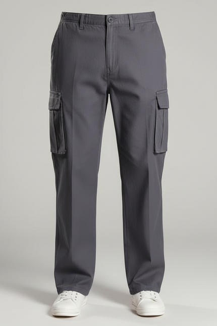 Pantalon Cargo Grande Taille - Gris Coton - vue 3