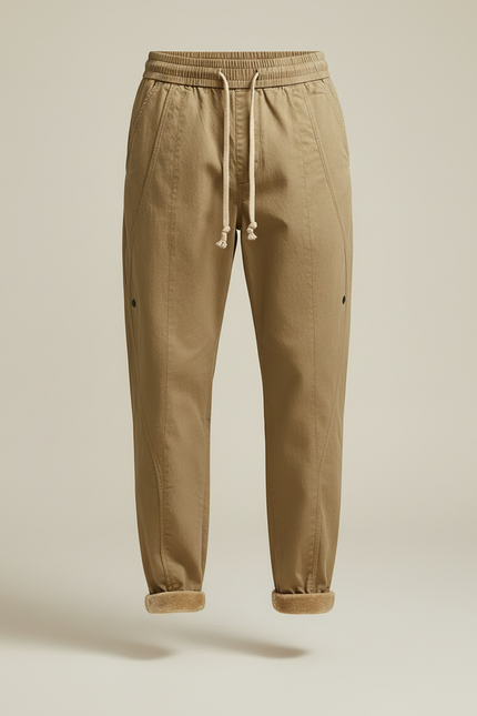 Pantalon Cargo Homme Ample Coton Beige - vue 3