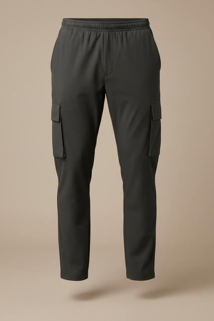 Pantalon Cargo Gris Droit Décontracté Homme - Polyester - vue 3