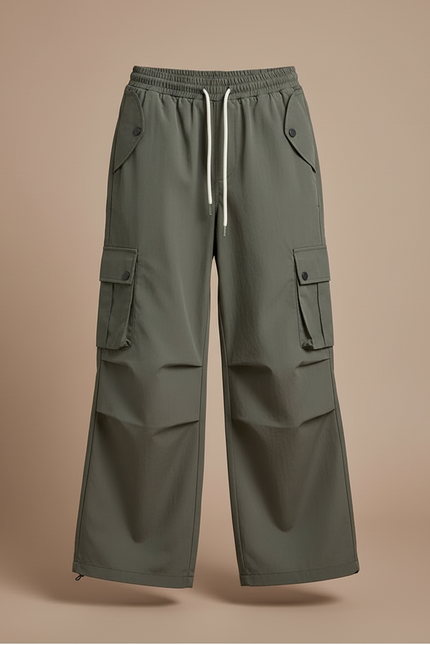 Pantalon Cargo Kaki Ample Décontracté Enfant - Polyester - vue 2