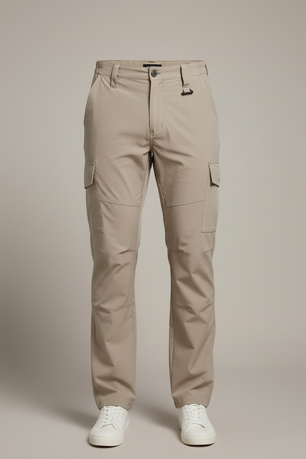 Pantalon Cargo Beige Léger Multipoches Séchage Rapide - Polyester - vue 3