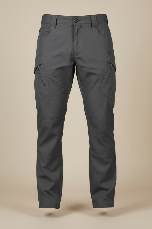 Pantalon Cargo Gris Homme Tactique Multipoches Résistant - Polyester - vue 3