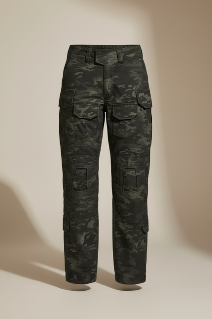 Pantalon Cargo Camouflage Militaire Ample Femme - Multicolore Toile - vue 3