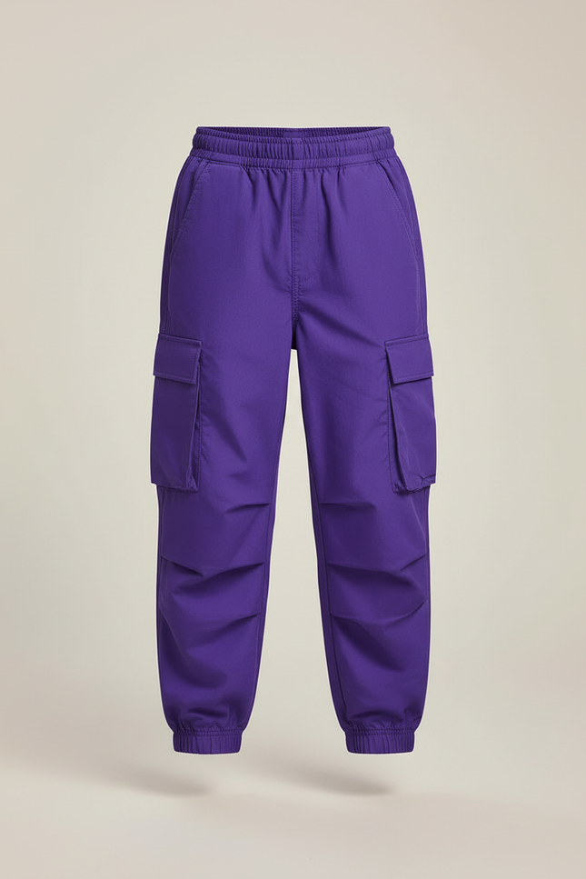 Pantalon Cargo Garçon Violet Jogger - Toile - vue 3
