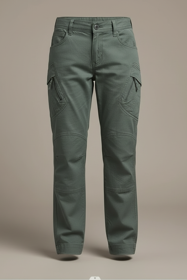 Pantalon Cargo Vert Kaki Tactique Slim Enfant - Toile - vue 3