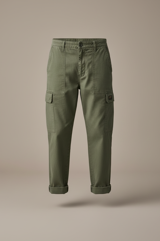 Pantalon Cargo Kaki Ample Coton Enfant Décontracté - vue 3