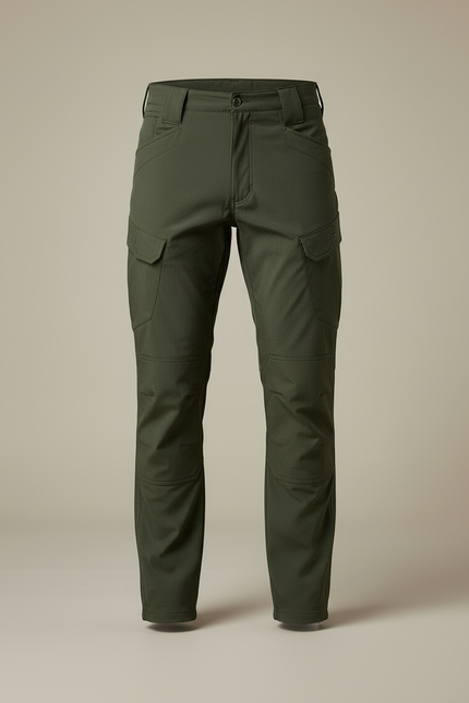 Pantalon Cargo Homme Vert Olive Tapered - Polyester - vue 3