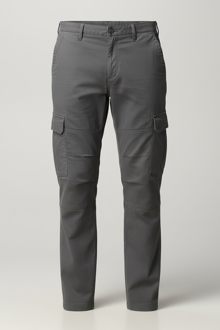 Pantalon Cargo Gris Coton Multipoches Confortable Renforcé Homme - vue 3