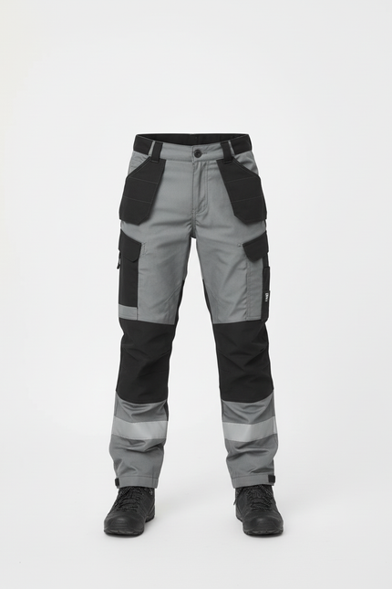 Pantalon Cargo Gris Noir Multipoches Enfant Décontracté - Multicolore Polyester - vue 3